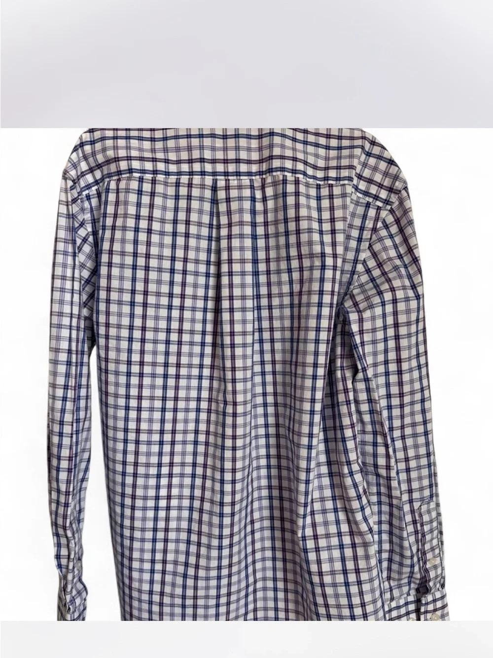 Lauren by Ralp Lauren! Boys’ Size 12 Blue and White Plaid Button-Down Shirt
